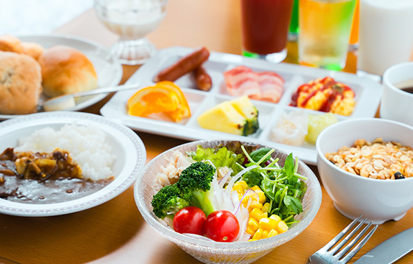 朝食 山梨 スパ 温泉 日帰り 宿泊 スパランドホテル内藤